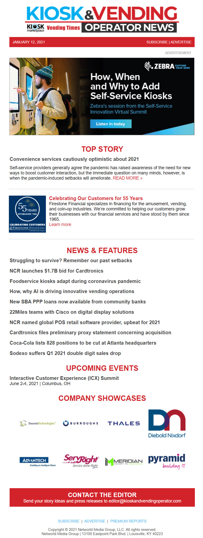 subscribe to our newsletters kiosk marketplace