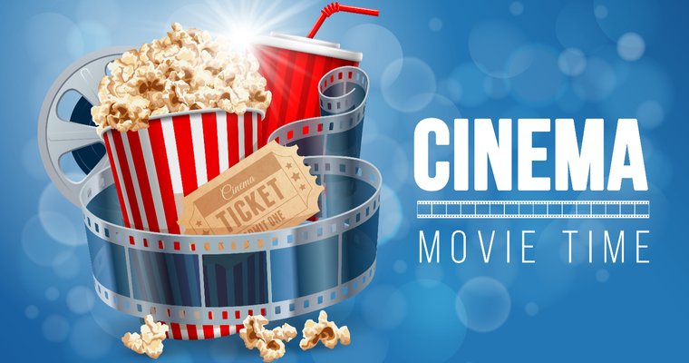 illustratino of movie popcorn