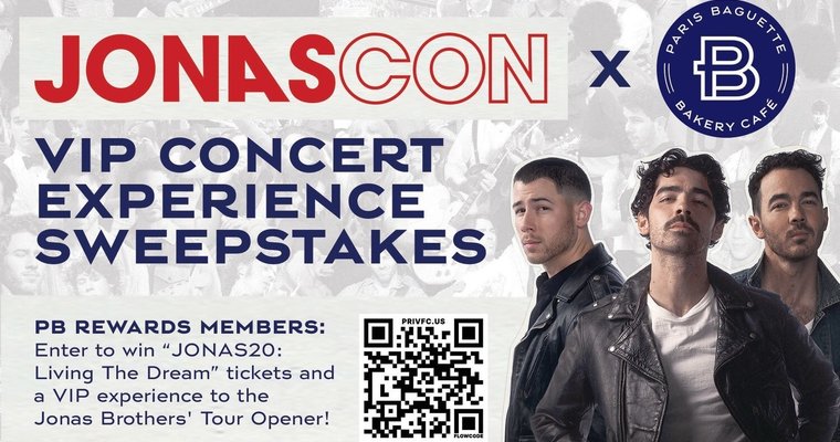 Paris Baguette giving rewards members chance to see Jonas Brothers in concert