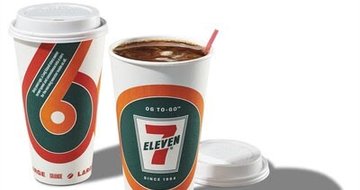 Two 7-Eleven coffee cups