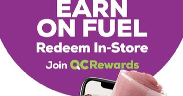 image shows gas pump and food as marketing message for QuickChek