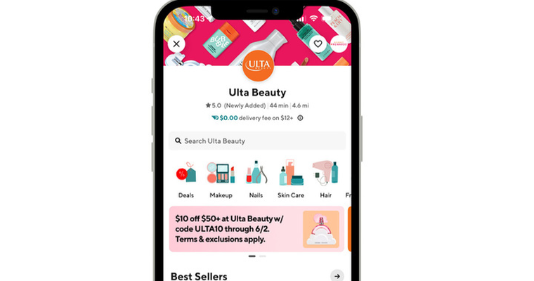 Ulta Beauty loyalty program members can earn rewards on DoorDash orders