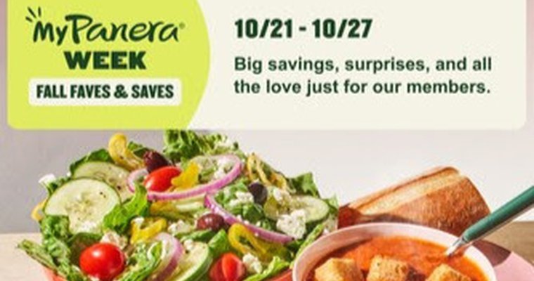 image showing Panera Bread menu items