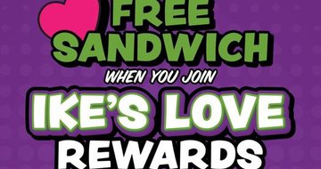 a graphic detailing the Ike's Love Rewards program