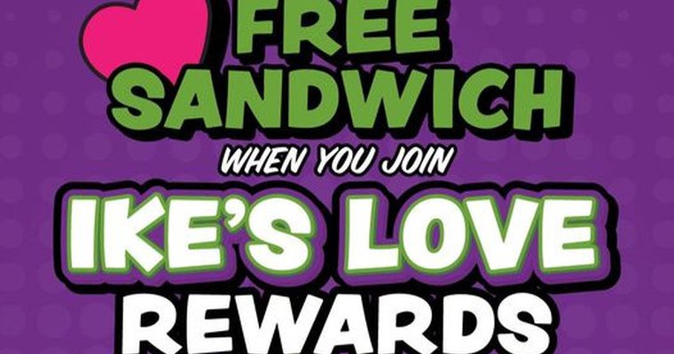 a graphic detailing the Ike's Love Rewards program