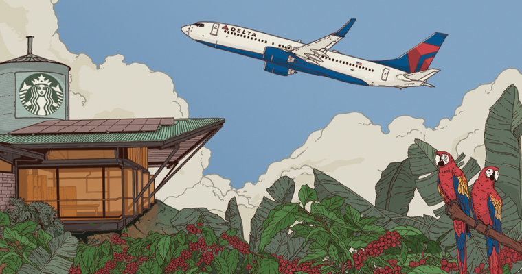 Delta, Starbucks brew 'In-Air Coffeehouse' for loyalty members