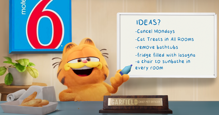 Motel 6 taps Garfield as Chief Pet Officer