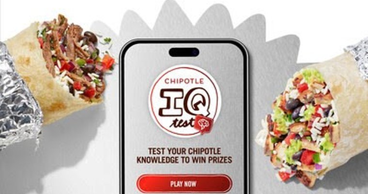 The chipotle IQ game on a smartphone