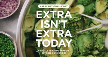 Chipotle giving free guac to rewards members