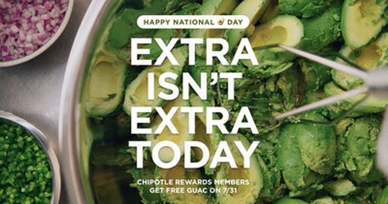 Chipotle giving free guac to rewards members
