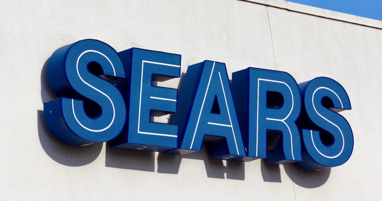 outside view of a Sears store sign