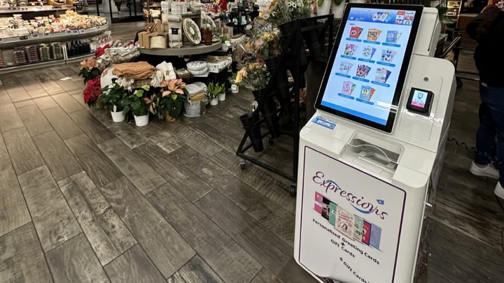 Expressions gift card kiosks bring personalization to retail gifting