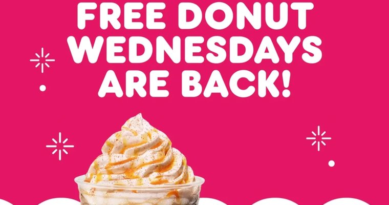 image of Dunkin' holiday free doughnut offer