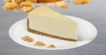 a slice of cheesecake on a plate
