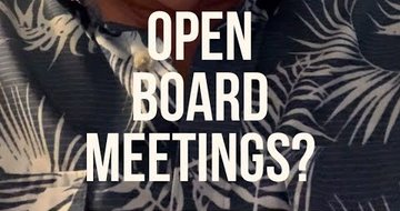 Video: Are open board meetings a good idea?