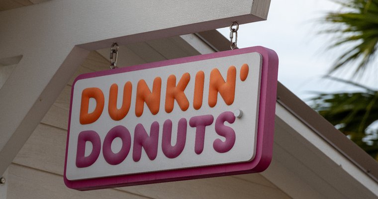 a Dunkin' store sign