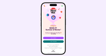 Pizza Hut's BOOK IT app rewarding readers with freebies