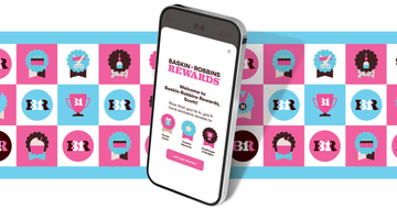 Image of Baskin-Robbins app on smartphone