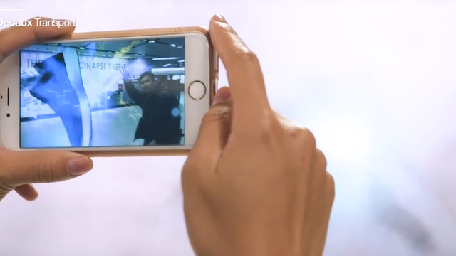 Augmented reality sends Ecco's Scinapse sneakers crashing through the wall