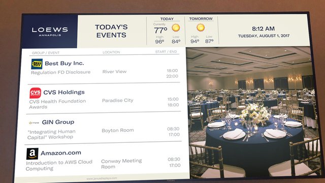 JANUS Displays Completes Digital Signage Installation at Loews Annapolis Hotel in Maryland