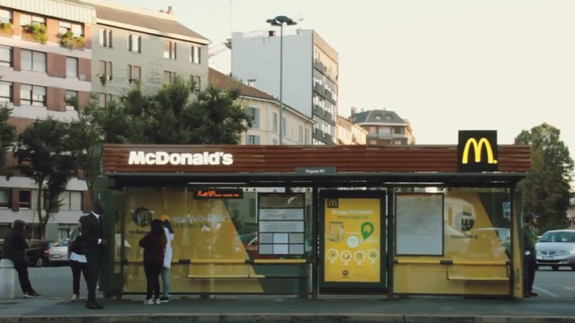 I'm lovin' it in Italy: McDonald's launches delivery via interactive bus shelters in Milan