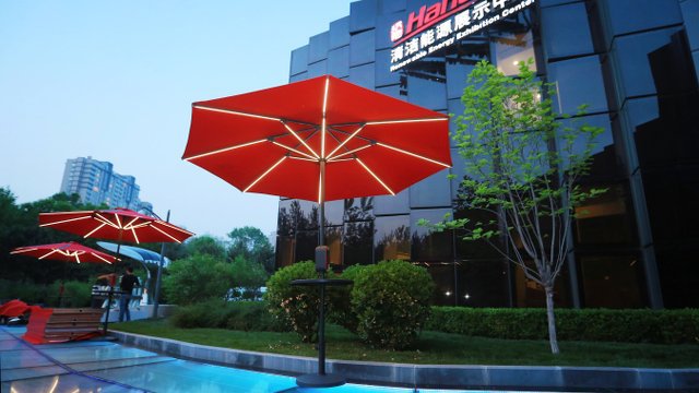 Solar umbrella provides power in remote regions