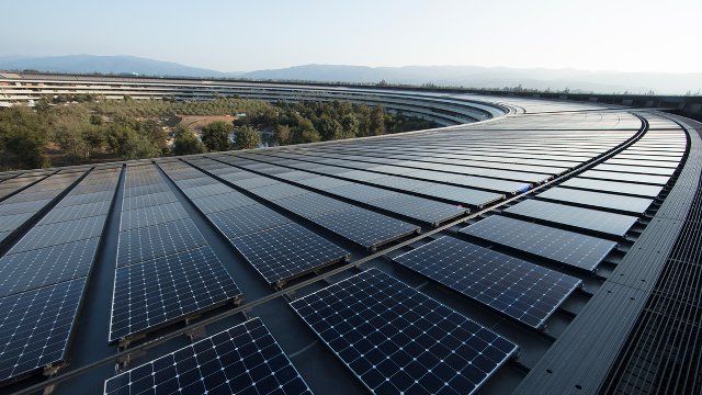 Apple converts buildings to 100% renewable energy