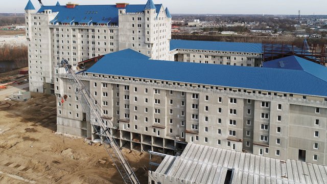 Precast concrete panels solidify new 'castle' apartments