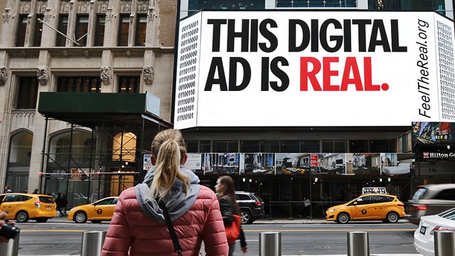 Digital signage getting advertisers to 'Feel the Real'