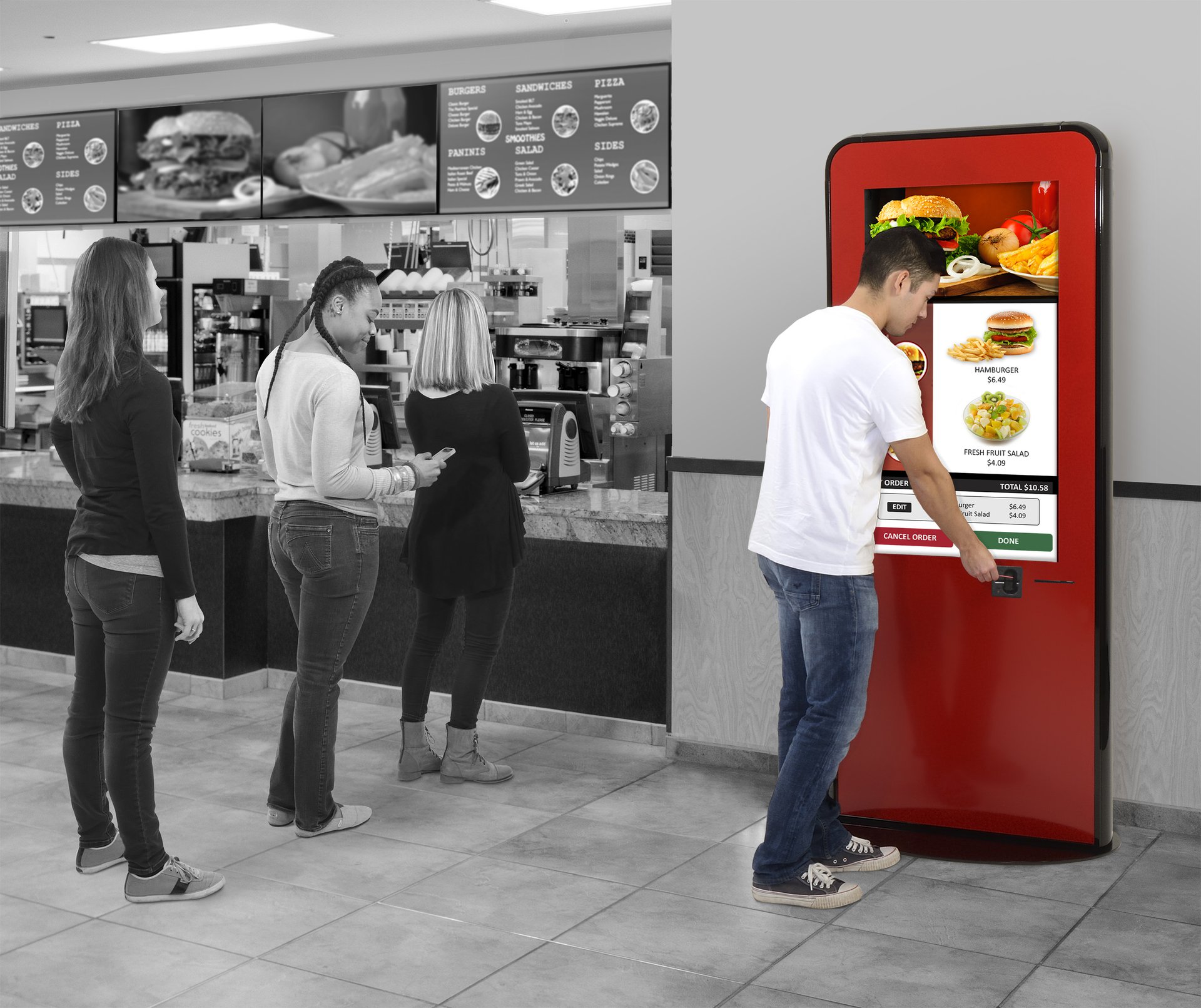 Portrait Curved Kiosk Enclosures / PeerlessAV Kiosk Marketplace