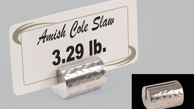 Hammered Silver Card Holders Add Artistic Elegance to Displays
