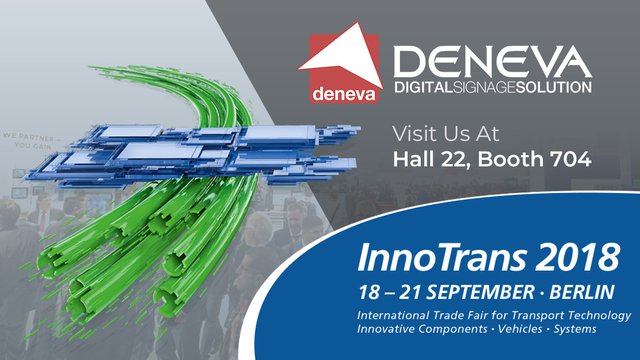 ICON Multimedia to Present DENEVA Digital Signage Solutions at InnoTrans 2018