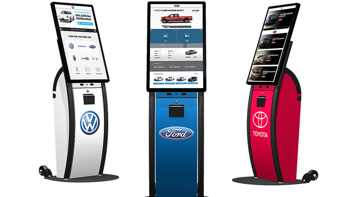 Driver Using Kiosk The many ways digital kiosks make drivers’ lives easier | Kiosk Marketplace