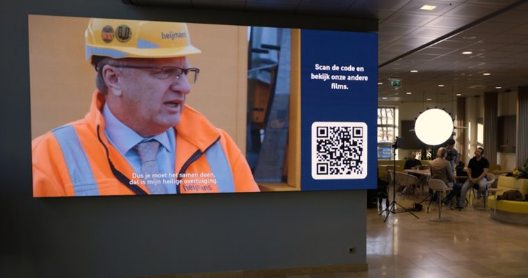 Large dvLED display showcases construction company's inventiveness