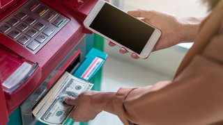 What does the decline in ATM withdrawals mean for cash?