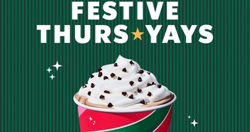 Starbucks  ‘Festive Thurs-Yays’ permanent through December