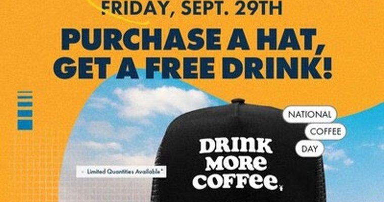 Dutch Bros Coffee offers free drink with hat purchase