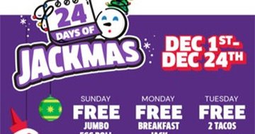 Jack in the Box 24 days of ‘Jackmas’ boasts free food