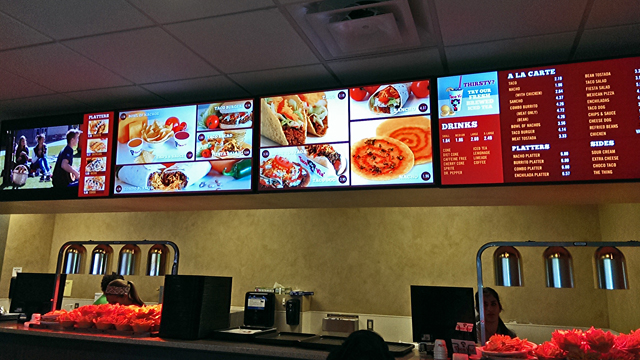 digital display menu