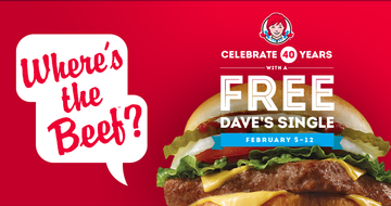 Wendy’s debuts free single burger with purchase offer